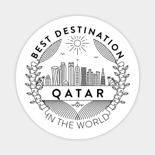 Qatar Minimal Badge Design Magnet